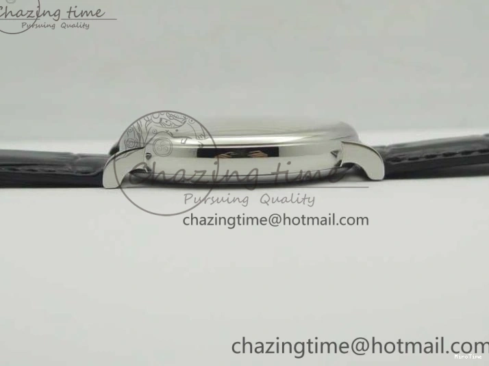 MIROTIME 0106 Affordable Portofino IW356501 SS V3 MK 1:1 Best Edition White Dial Gold Markers On Black Leather Strap MIYOTA 7196